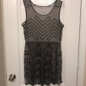 Free People Sheer Beaded Dress!